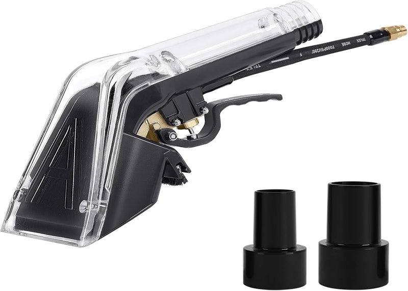 Pumpoasis Extractor Hand Tool for Shop Vac,Mytee,Add Cleaning Brushes,Anti Fall Transparent Shell,1/4”Quick Connect,with 2-1/2"&1-7/8" Adapters,for Upholstery & Carpet Cleaning and Car Detailing - Image 1